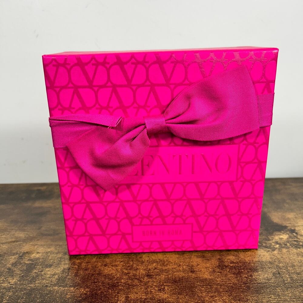 Versace Valentino Pink Perfume " EMPTY BOX" 7 x 7 Box "SEE PHOTOS" Gift Box